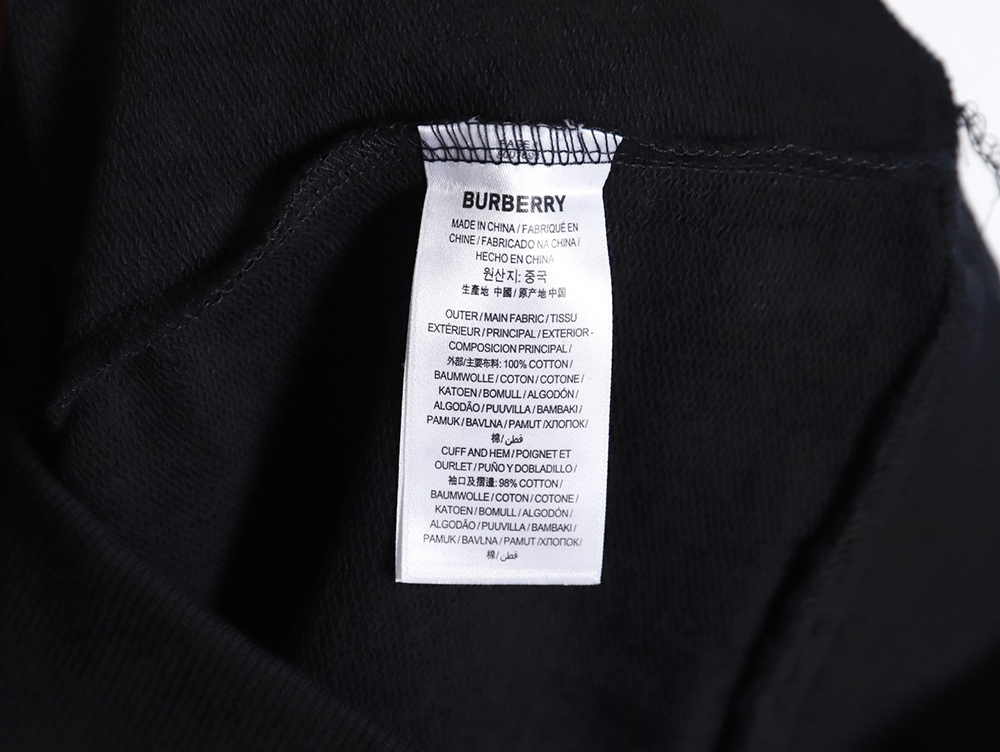 B**rry color block crew neck monogram embroidered long sleeve sweatshirt