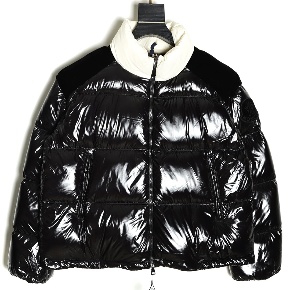 Moncler arm logo logo stand collar quilted short down jacket