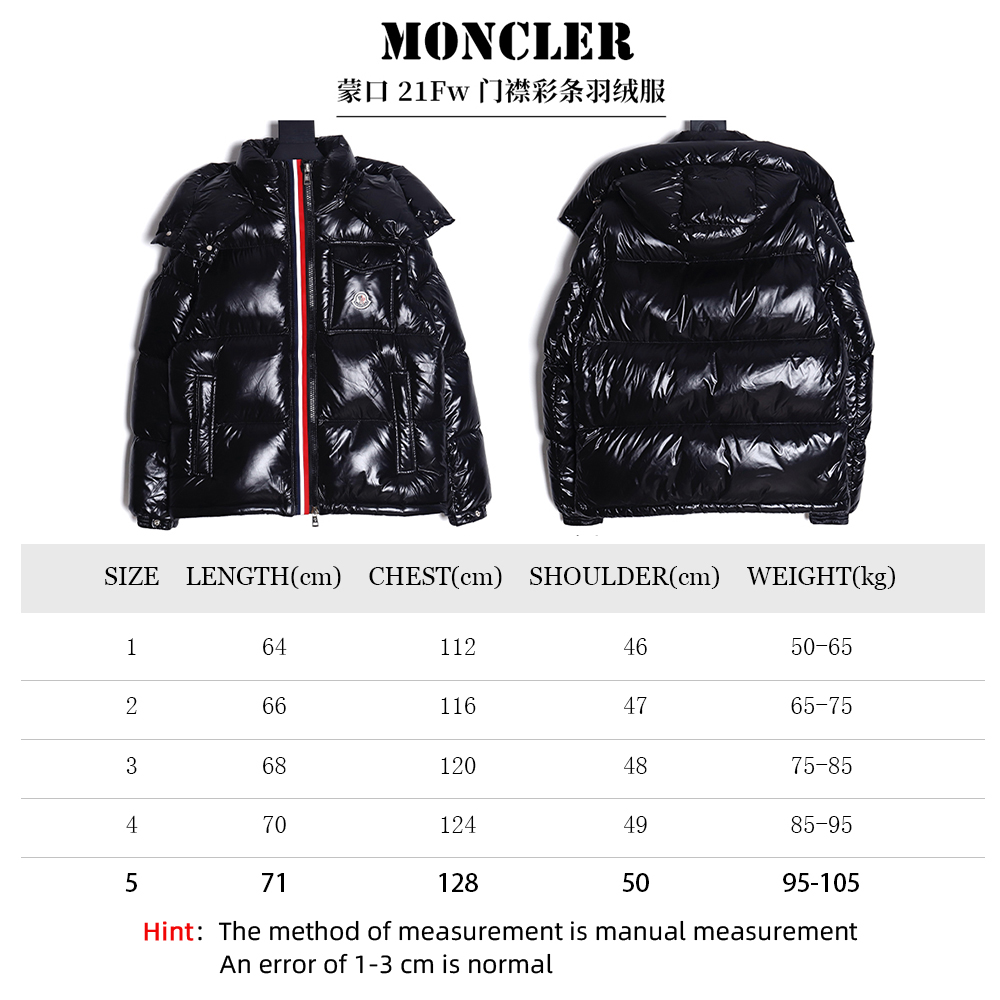 Moncler 23FW GRENOBLE series knitted patchwork down stand collar casual jacket