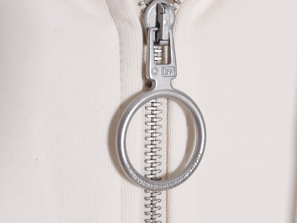 OFF-WHITE Monet oil painting printed zipper hoodie