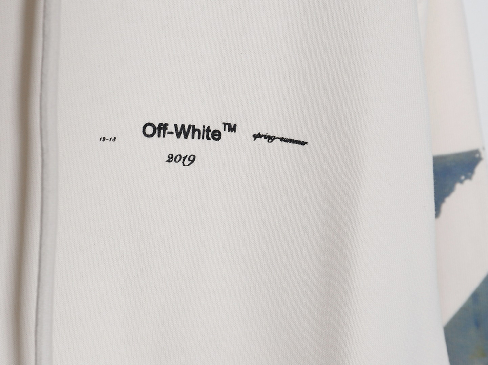 OFF-WHITE Monet oil painting printed zipper hoodie