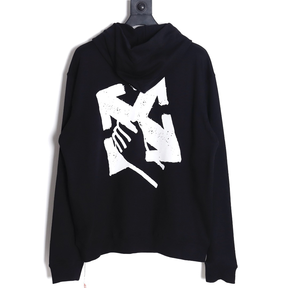 OFF-WHITE palm cut print hoodie