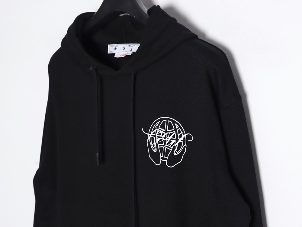 OFF-WHITE palm cut print hoodie