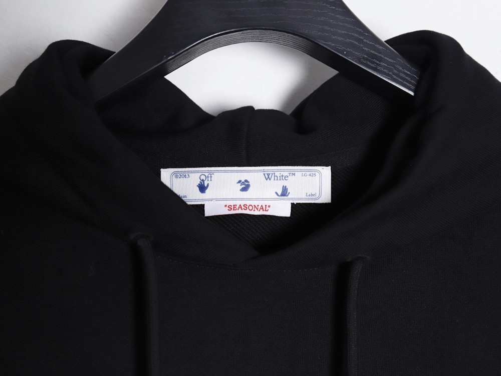 OFF-WHITE graffiti zebra print hoodie