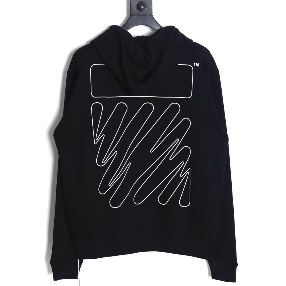 OFF-WHITE graffiti zebra print hoodie