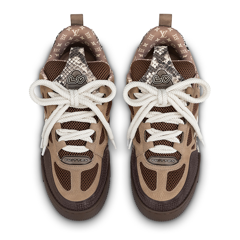 l0*is V*t0n skate sneaker brown snakeskin