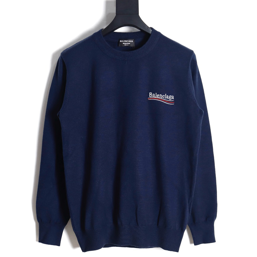 Ba*len*cia*ga 23fw embroidered cola knit sweater