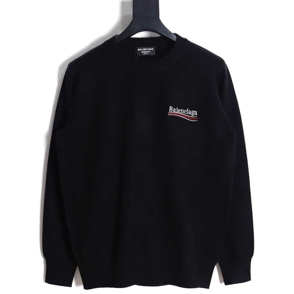 Ba*len*cia*ga 23fw embroidered cola knit sweater