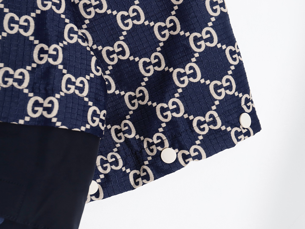 G*u*i new color block sleeve detachable hooded jacket