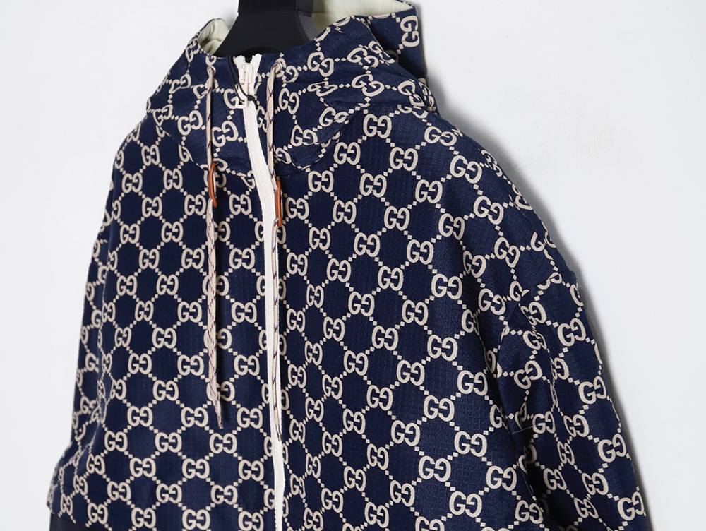 G*u*i new color block sleeve detachable hooded jacket