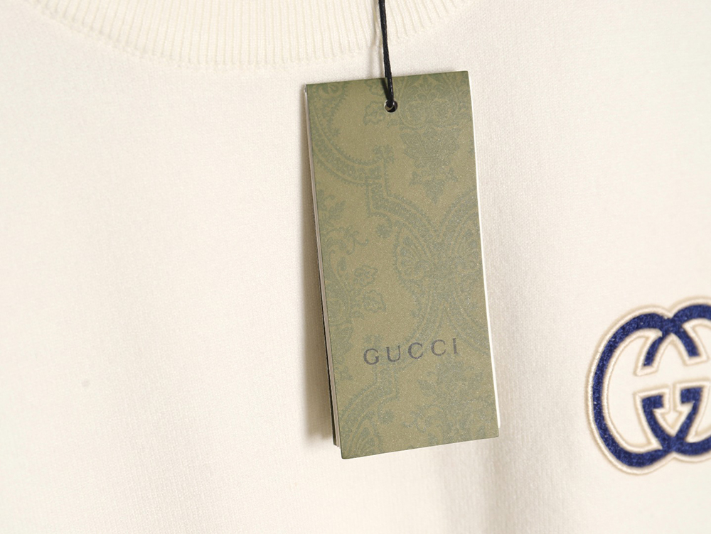 G*u*i 23fw double g embroidered small logo knitted sweater