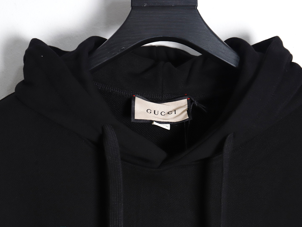 G*u*i lipstick print detachable hooded sweatshirt