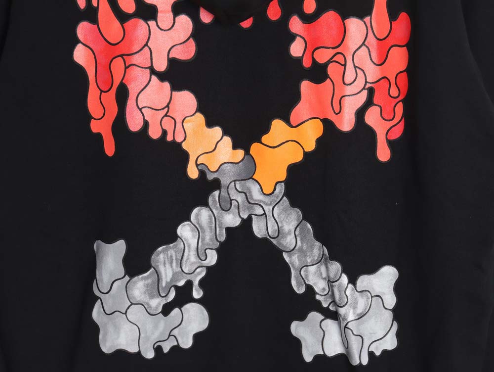 OWOFF WHITE\OFF-WHITE OW red and gray melted arrow hoodie