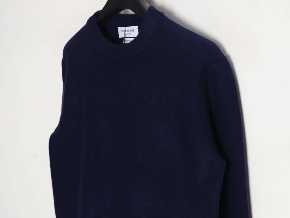 TB THOM BROWNE\THOM BROWNE TB 23ss new season product four stripes round neck pullover sweater_CM_1