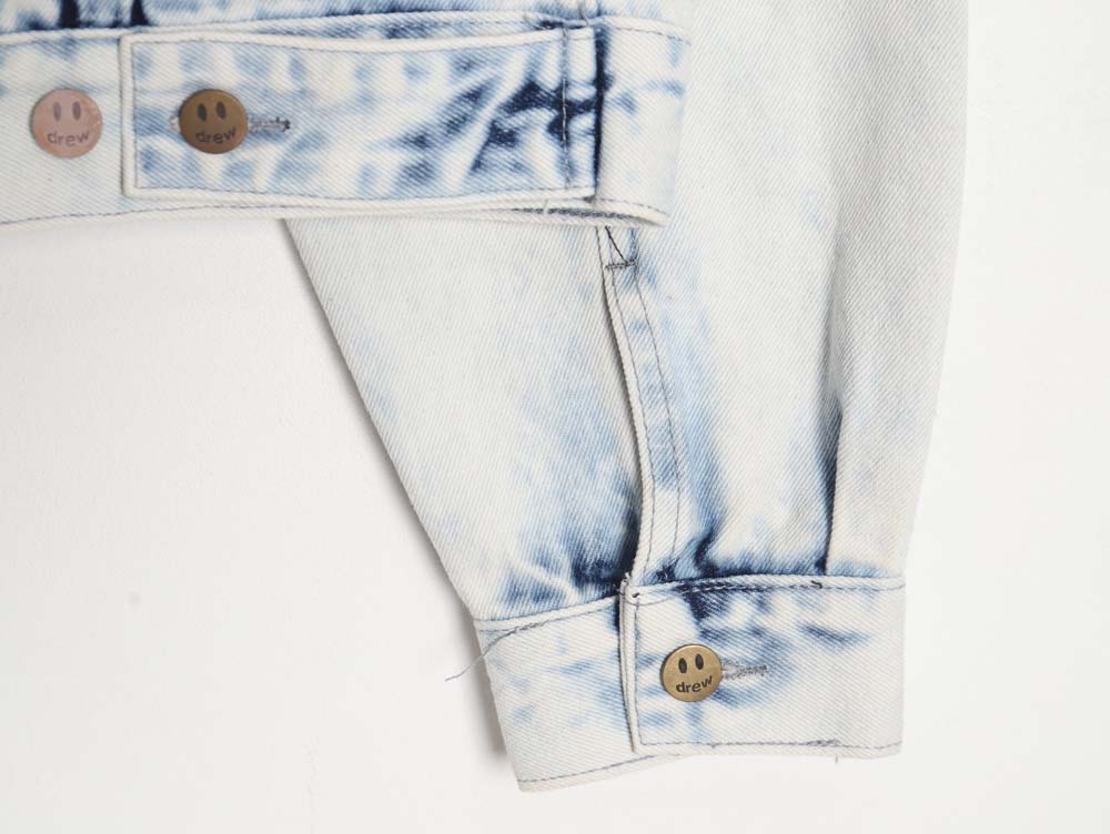 DREW House Mascot\Drew House 23Fw three-dimensional embossed smiley washed denim jacket