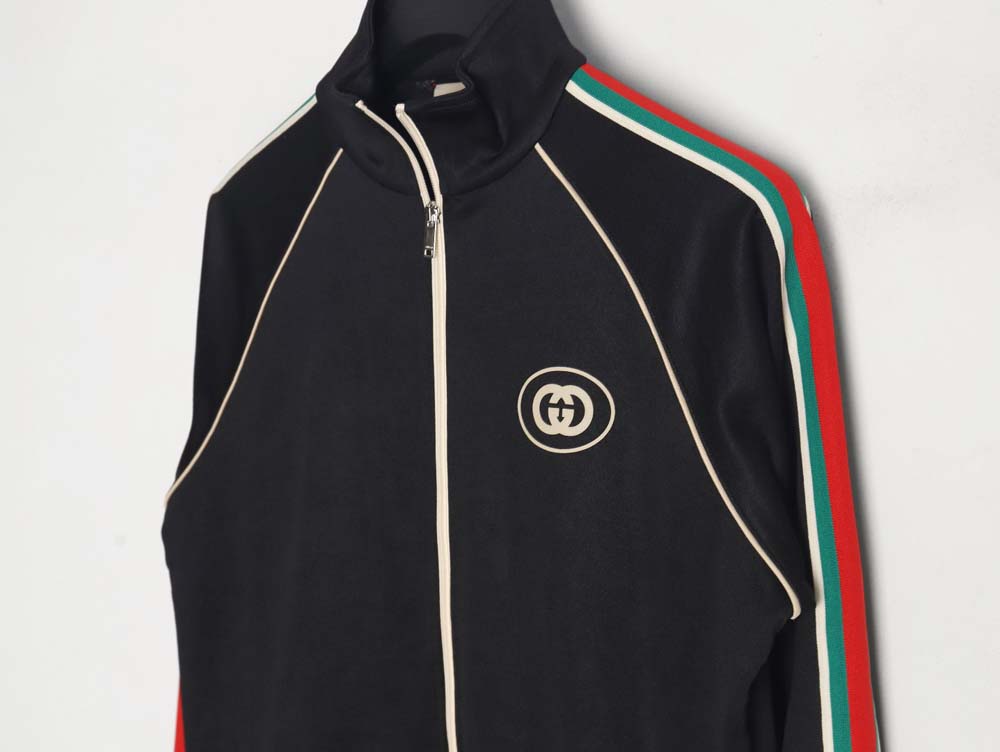 G*u*i\G*u*i G*u*i classic red and green webbing suit jacket