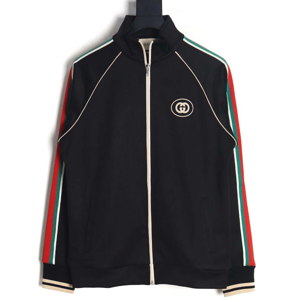 G*u*i\G*u*i G*u*i classic red and green webbing suit jacket