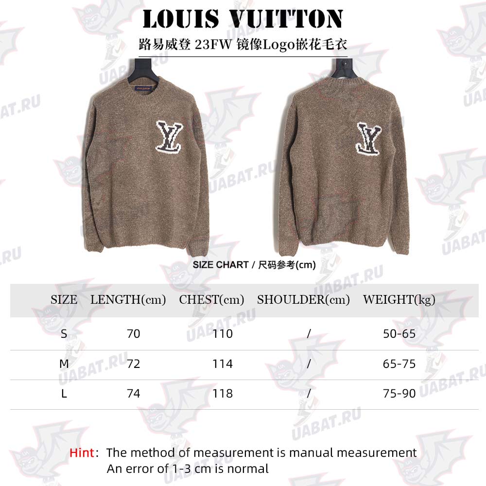 l0*is V*t0n lv l0*is V*t0n\l0*is V*t0n lv l0*is V*t0n 23fw mirrored logo intarsia sweater