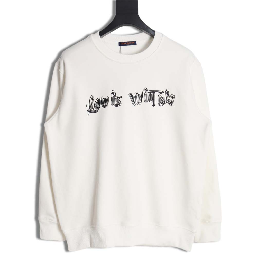 l0*is V*t0n lv l0*is V*t0n\l0*is V*t0n lv l0*is V*t0n 23fw graffiti print crew neck sweatshirt