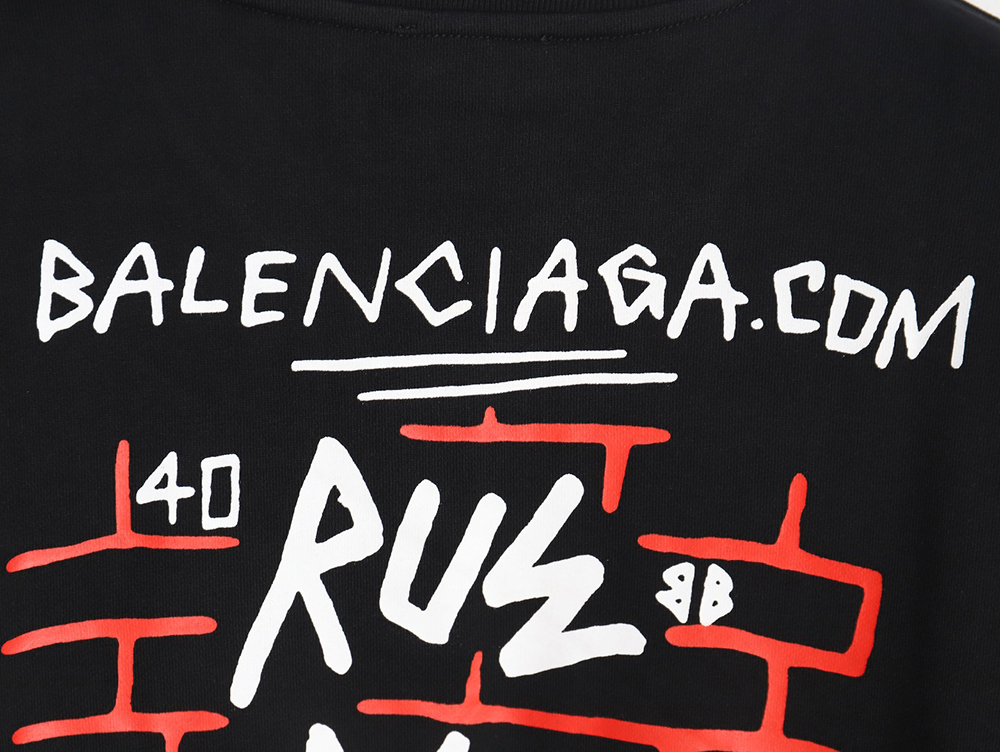 Ba*len*cia*ga 23fw graffiti lettering print crew neck sweatshirt