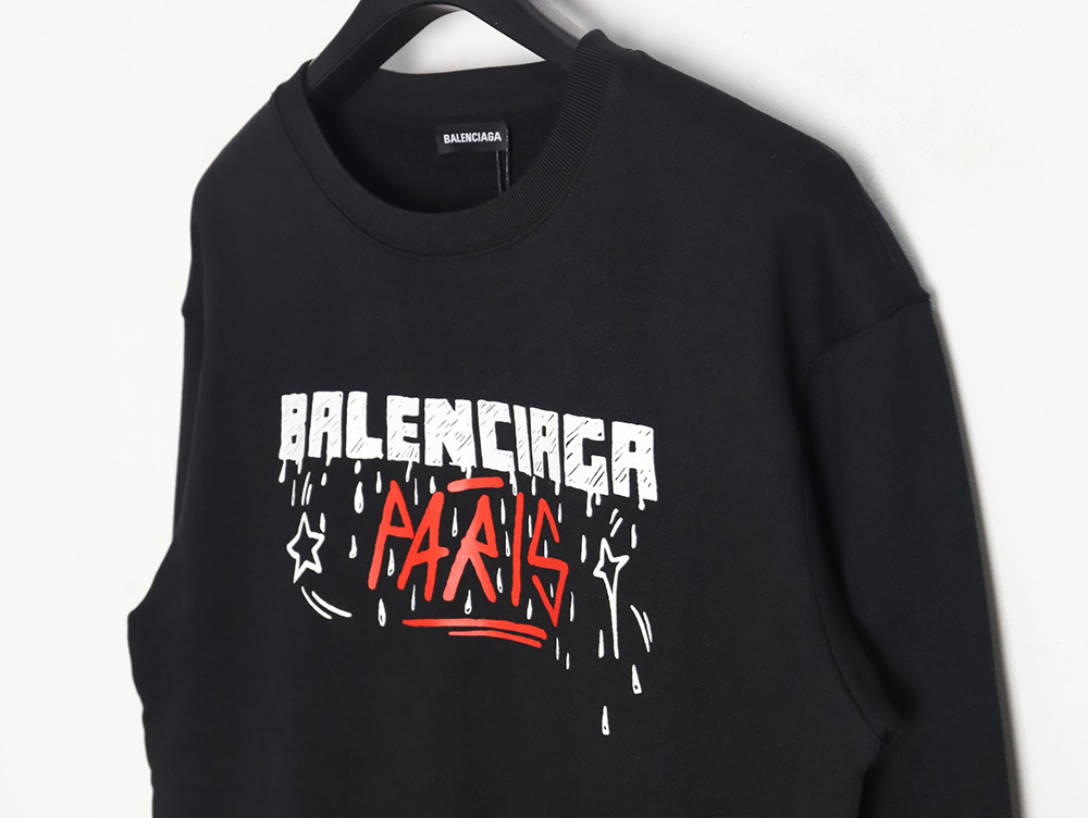 Ba*len*cia*ga 23fw graffiti lettering print crew neck sweatshirt