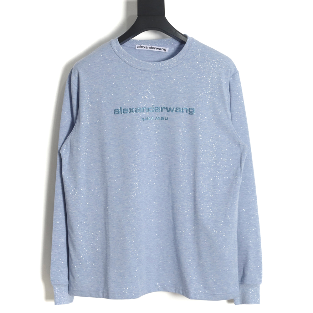 Alexander Wang 23FW glitter long-sleeved T-shirt
