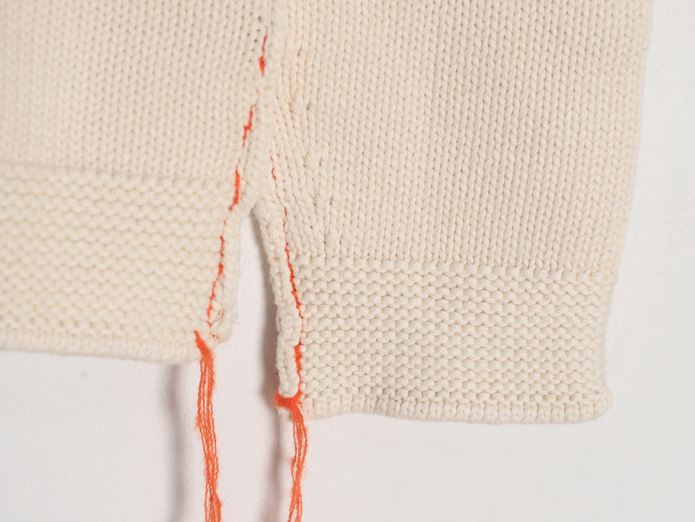 D*or 23fw orange space element jacquard embroidered crew neck sweater