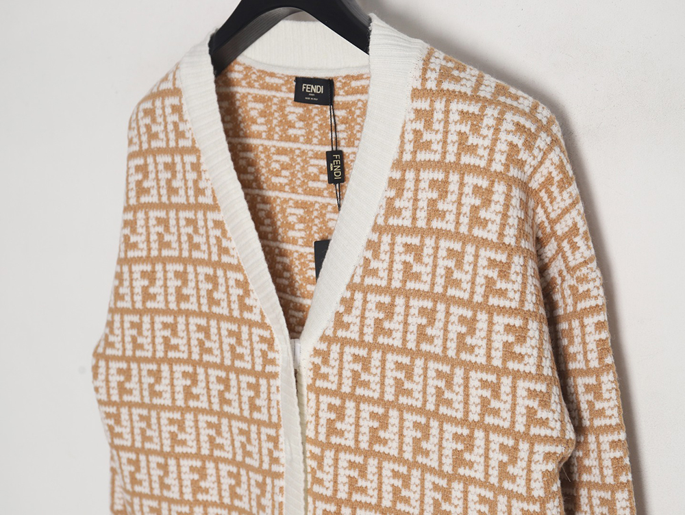 F**di 22fw double f jacquard cardigan sweater