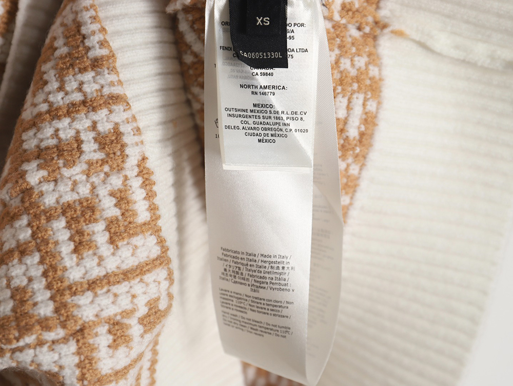 F**di 22fw double f jacquard cardigan sweater