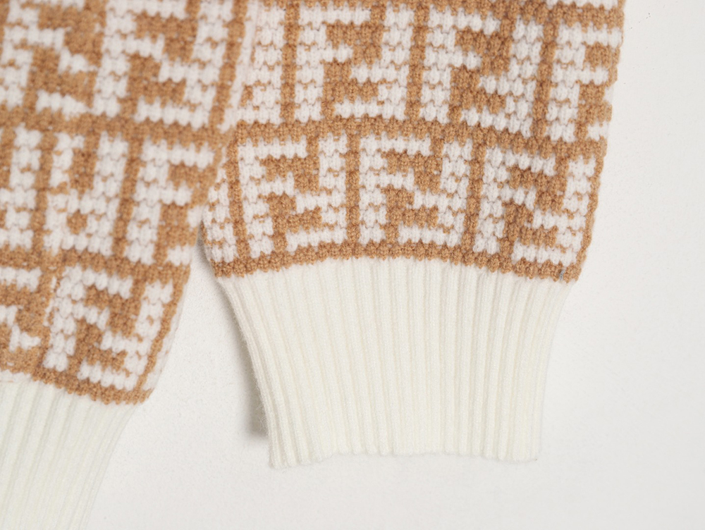 F**di 22fw double f jacquard cardigan sweater