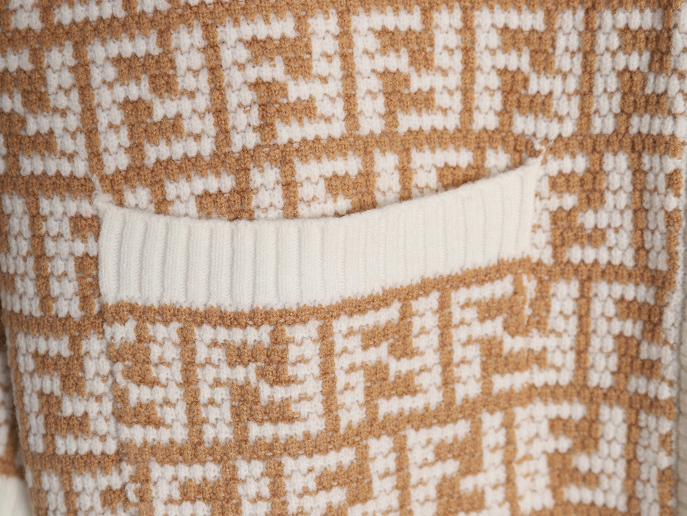 F**di 22fw double f jacquard cardigan sweater
