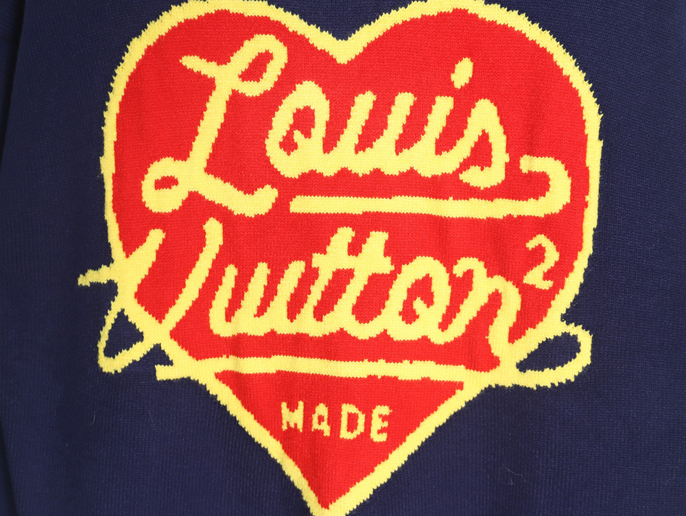 l0*isV*t0n love jacquard knitted crew neck sweater