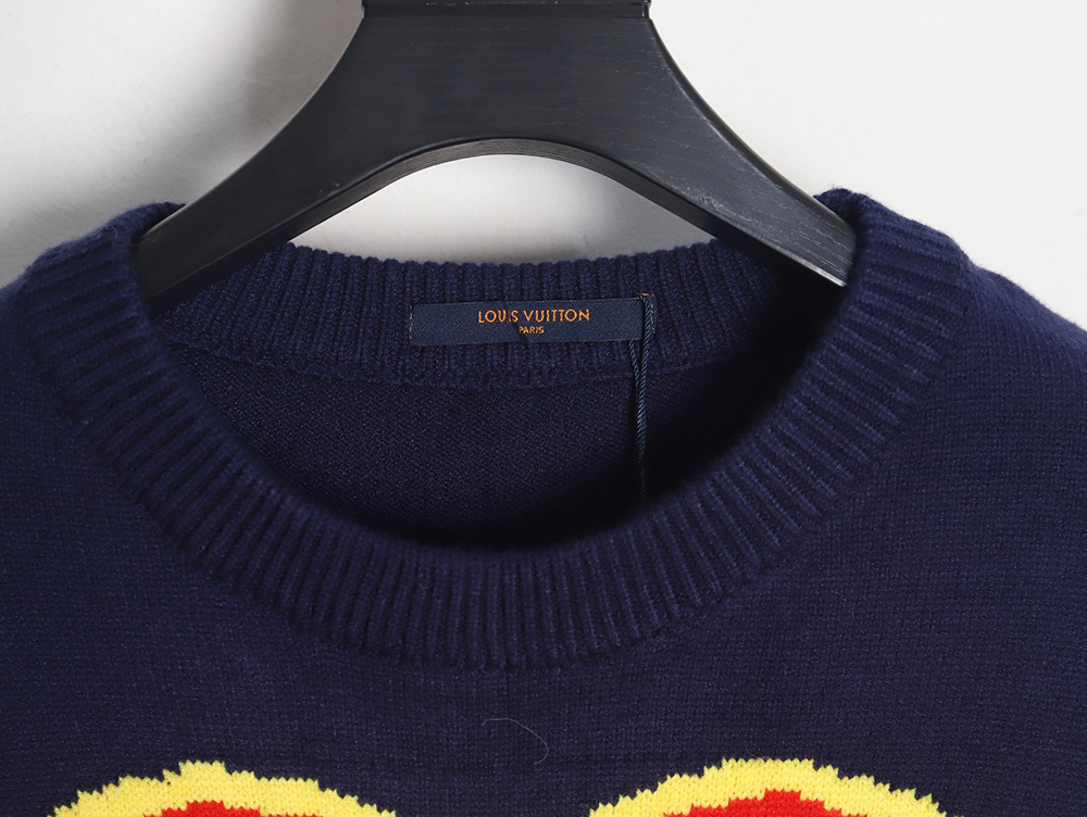 l0*isV*t0n love jacquard knitted crew neck sweater