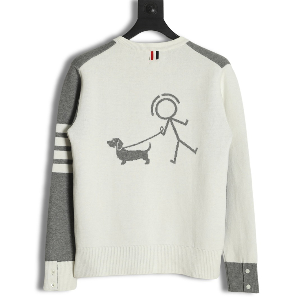 Thom Browne 22FW dog walking crew neck sweater