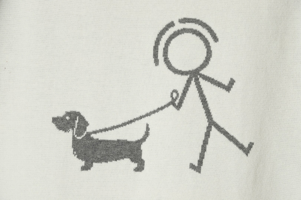 Thom Browne 22FW dog walking crew neck sweater