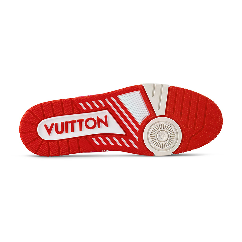 l0*is V*t0n trainer red monogram textile