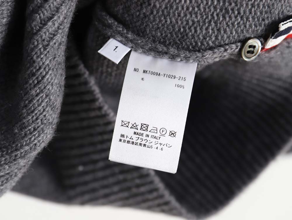 THOM BROWNE TB 23FW thickened wool crew neck sweater_CM_1