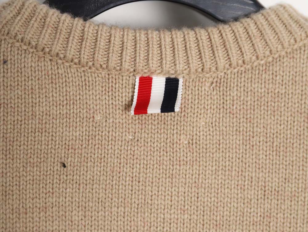 THOM BROWNE TB 23FW thickened wool crew neck sweater