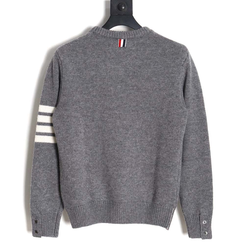 THOM BROWNE TB 23FW thickened wool crew neck sweater_CM_1