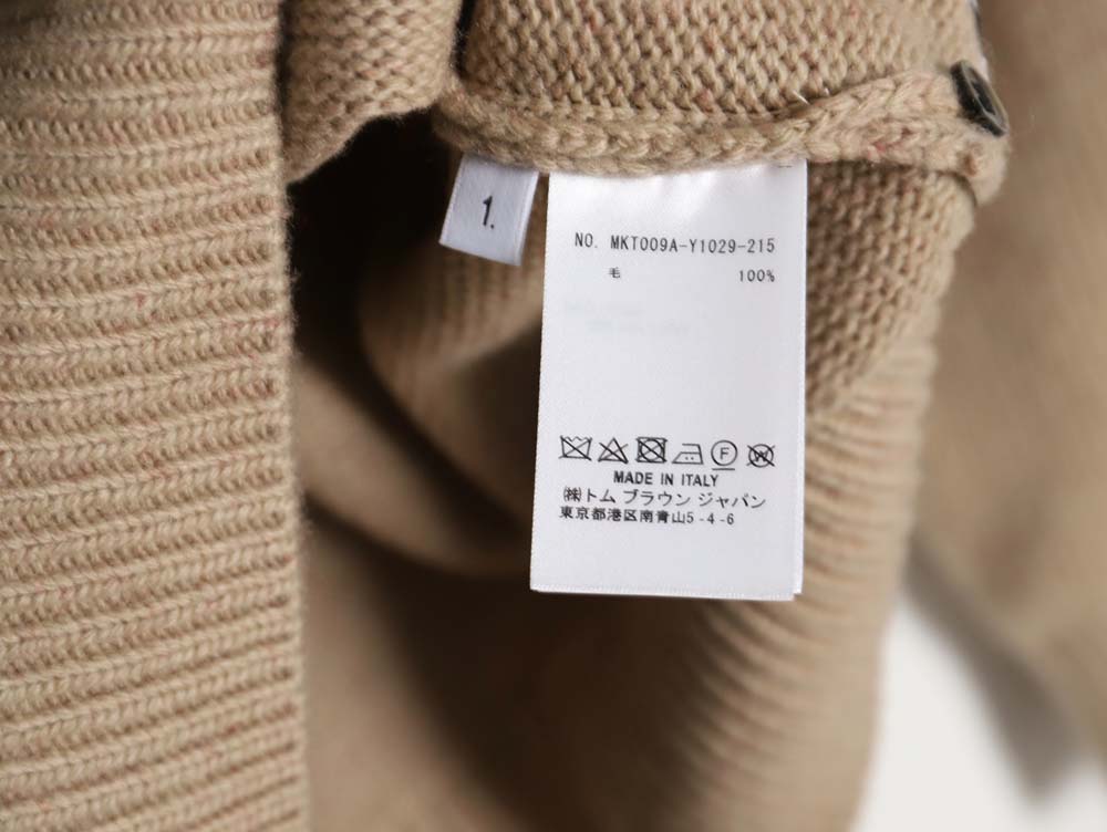 THOM BROWNE TB 23FW thickened wool crew neck sweater