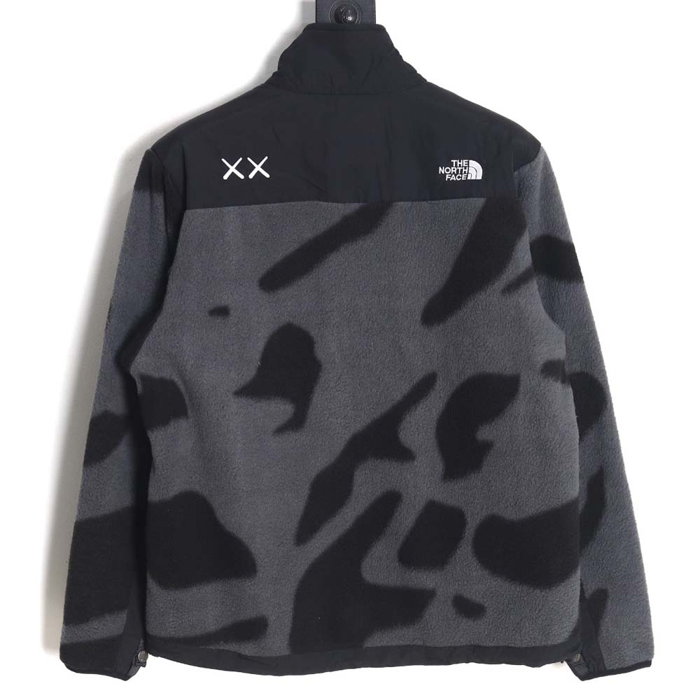 the nor*h F**e x kaws nor*h F**e joint model fw23 1995 denali logo printed color block zipper fleece long-sleeved jacket_cm_1