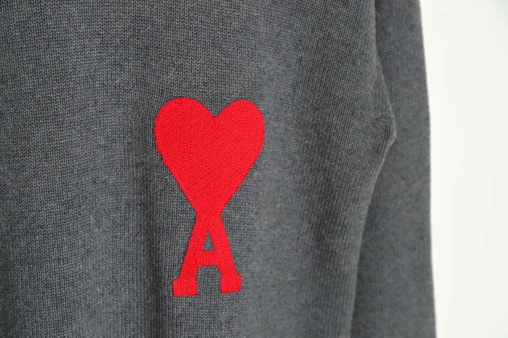 AMI PARIS 21FW love embroidered crew neck sweater_CM_4