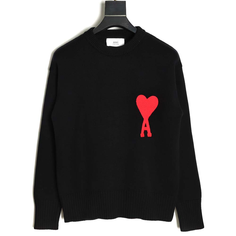 AMI PARIS 21FW love embroidered crew neck sweater_CM_5