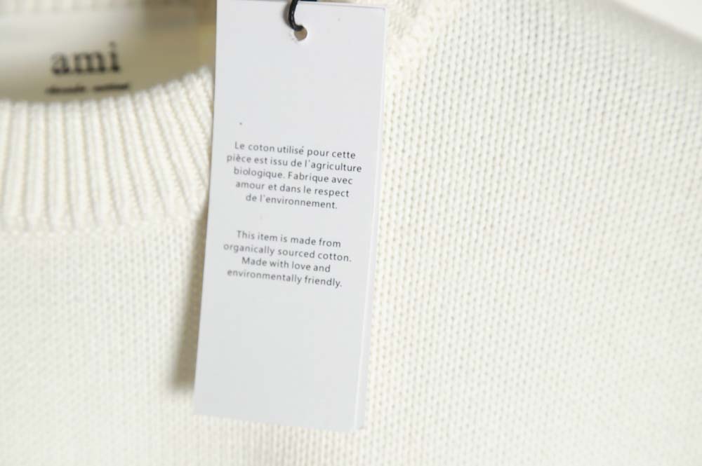 AMI PARIS 21FW love embroidered crew neck sweater