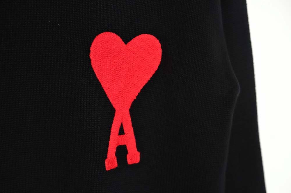 AMI PARIS 21FW love embroidered crew neck sweater_CM_5