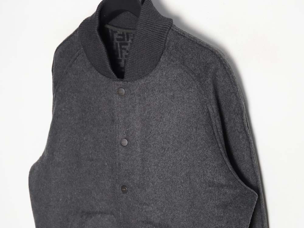 F**di F**di fd 22fw all-over jacquard ff double-sided wool bomber jacket