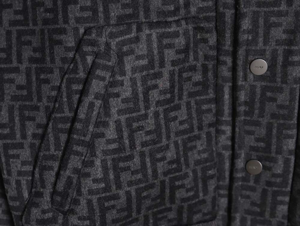 F**di F**di fd 22fw all-over jacquard ff double-sided wool bomber jacket