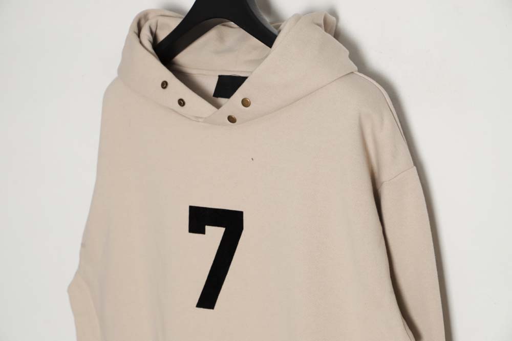 FEAR OF GOD FOG Season 7 main line flocked 7-letter hoodie