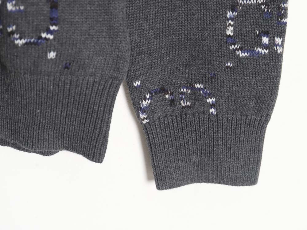 G*u*i 23f new gradient full-print double g jacquard casual crew neck sweater