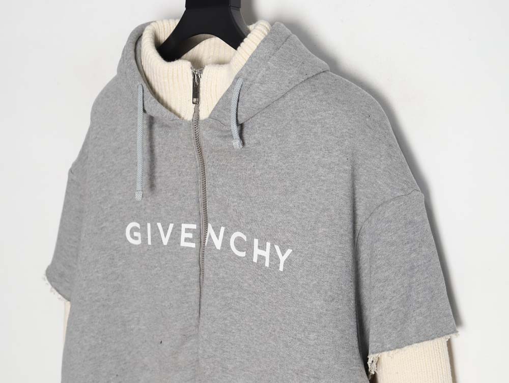 Givenchy GVC 23FW tiered zipper hooded sweatshirt